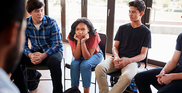 image of teen in counseling session